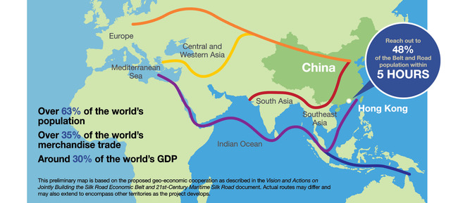 Map of Belt and Road